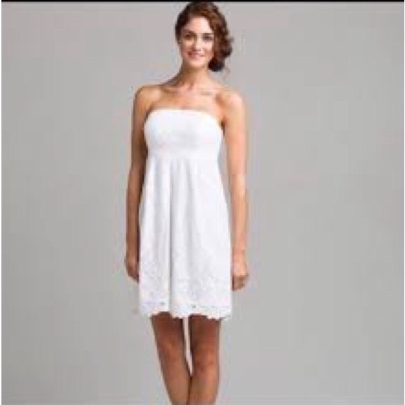 NWT Lilly Pulitzer Betsey Dress Eyelet —Classic White Peek A Boo Eyelet Border - Picture 3 of 5